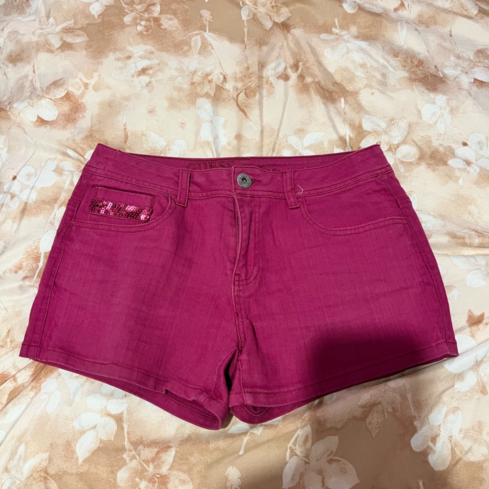 Guess Fuchsia Jean Shorts